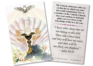 Eucharist RCIA Holy Card